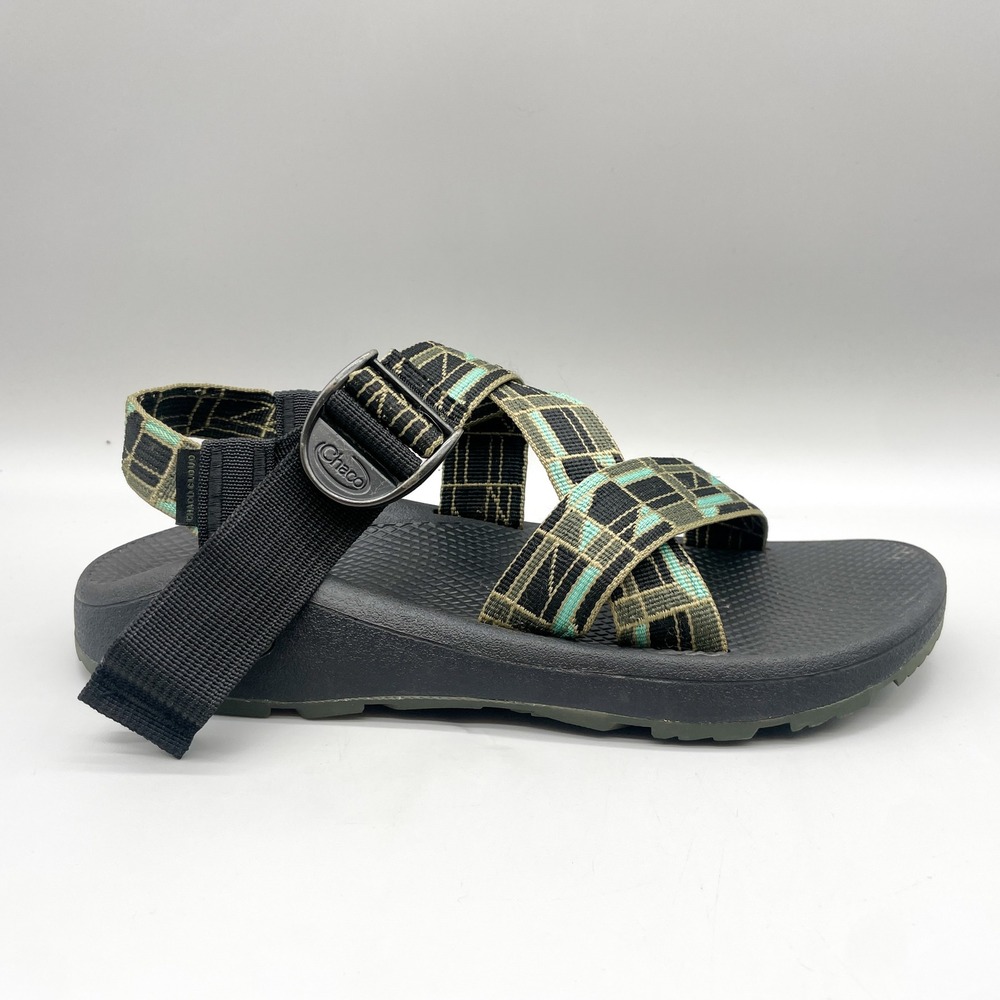 Chaco Mens 10 Mega Z Cloud Sport Sandals Green Black Gorpcore Hiking Festival